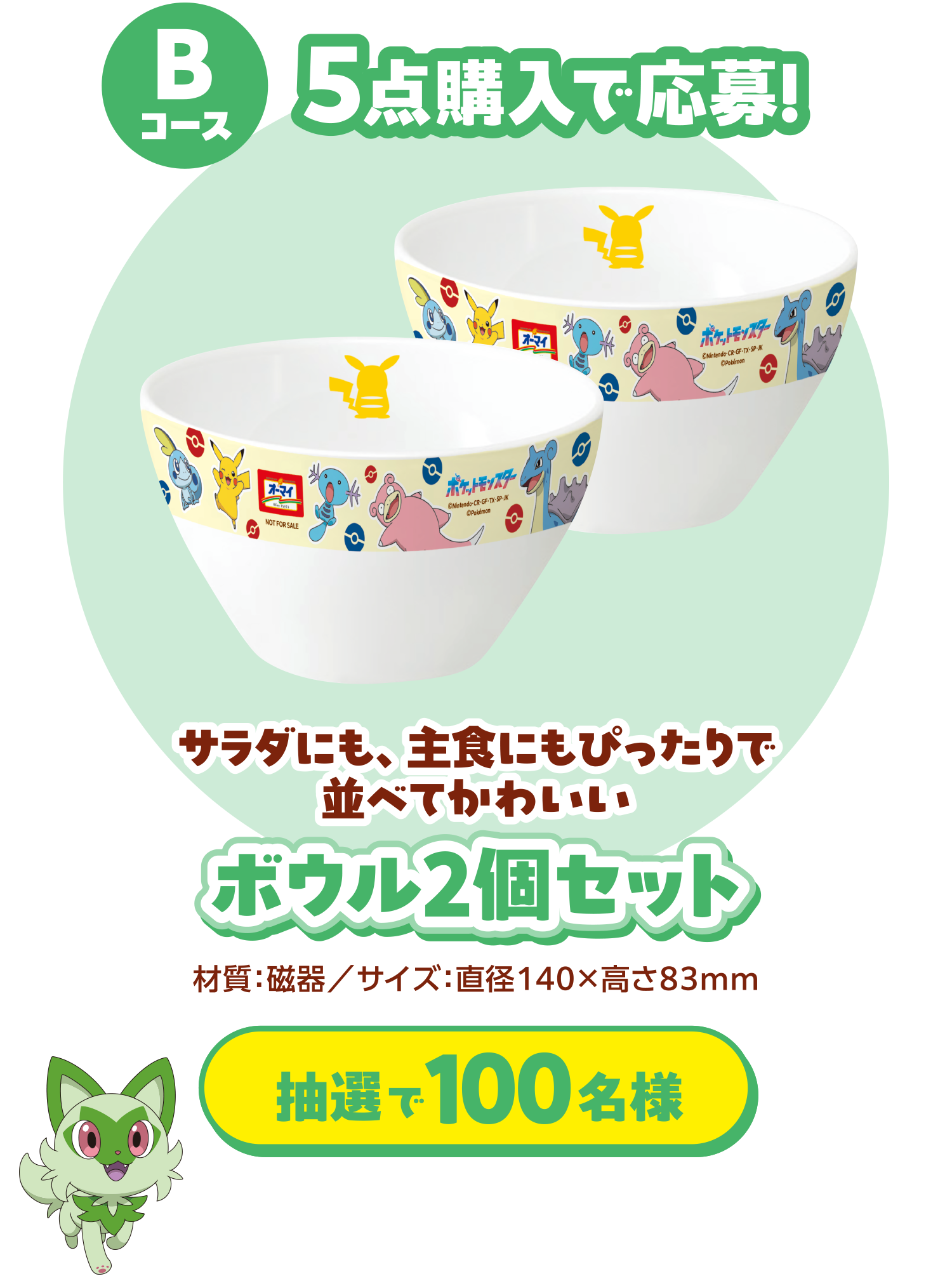 Bコース 5点購入で応募！ サラダにも、主食にもぴったりで並べてかわいいボウル2個セット 抽選で100名様